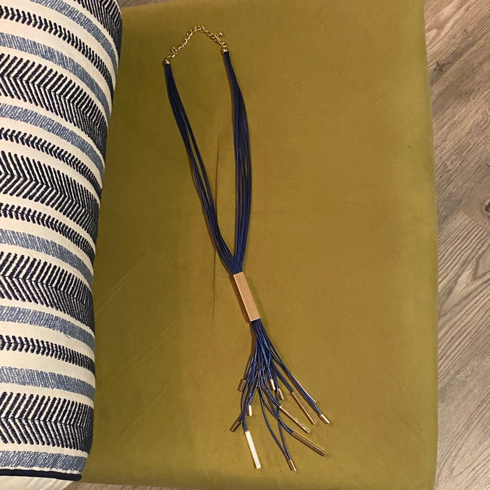 Elegant Blue and Gold Necklace